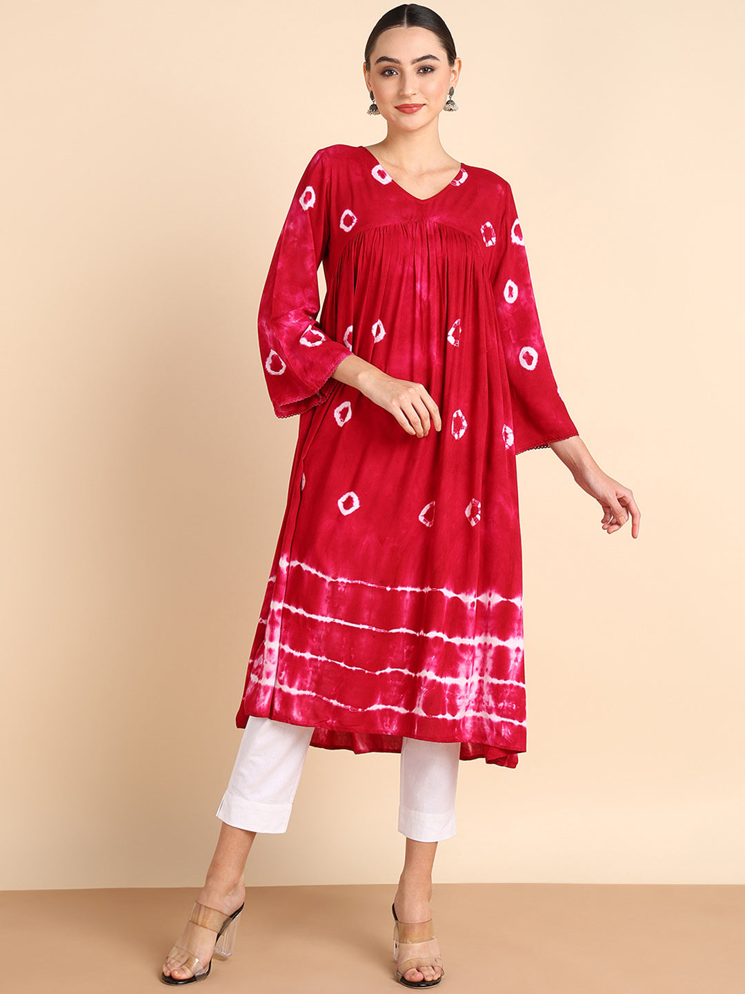 Hand Dyed Alia Cut Dress for Women (W1496) – Jaipurhues.com