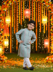 Baby Boy Ethnic Wear Cotton Kurta Payjama Suit (K1051)