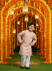 Baby Boy Ethnic Wear Cotton Kurta Payjama Suit (K1052)