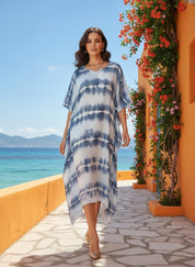 Hand Dyed Loose Fitted Crepe Kaftan Kurta (W1429)