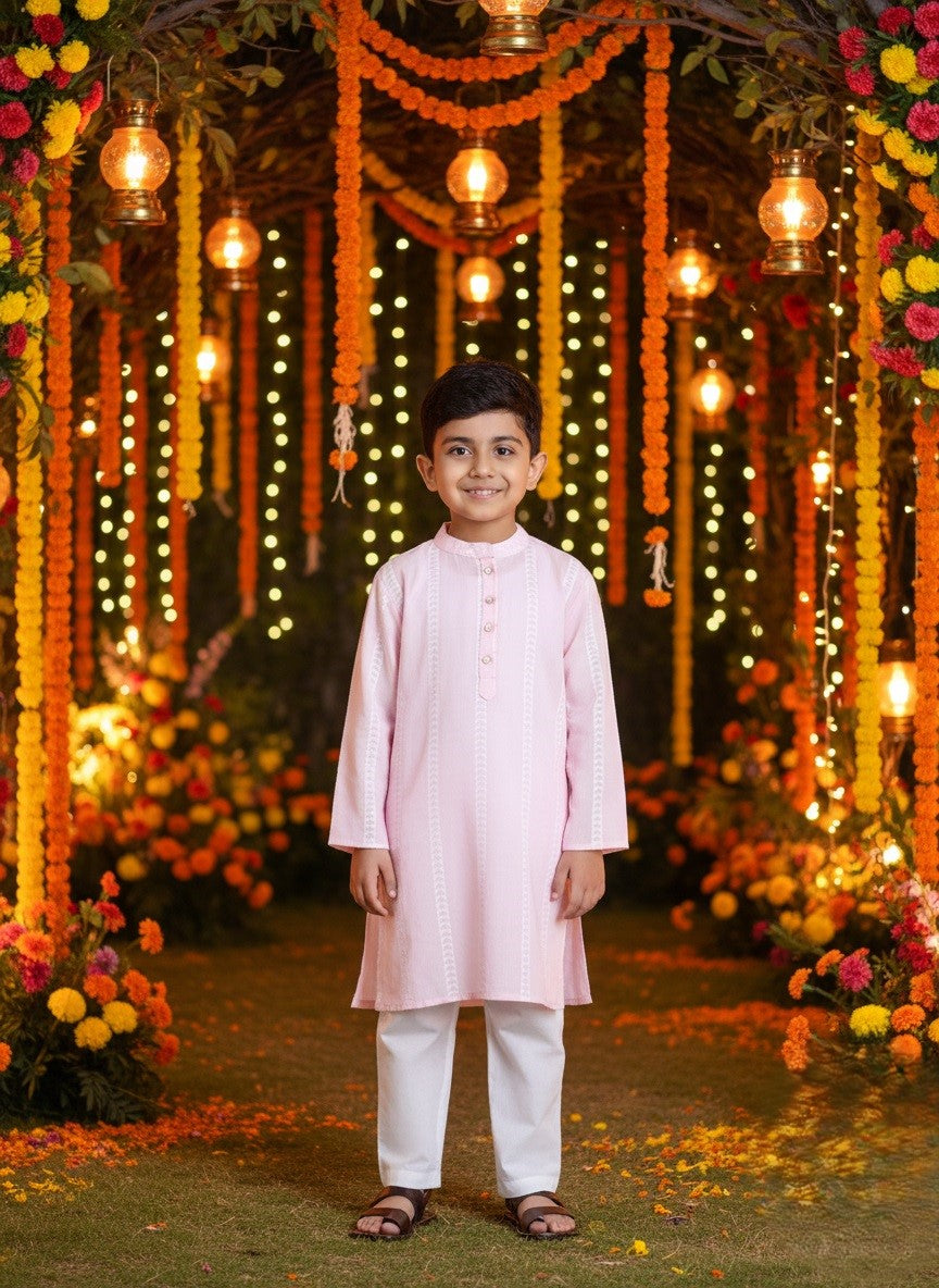 Boy Ethnic Wear Cotton Kurta Payjama Suit (K11084)