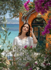 Hand Dyed Loose Fitted Crepe Kaftan Kurta (W1438)