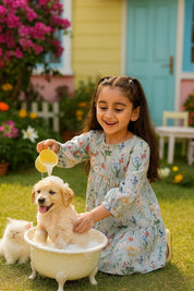 Cotton Printed Frock Dress for Girls (K1032)