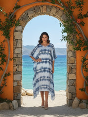 Hand Dyed Loose Fitted Crepe Kaftan Kurta (W1429)