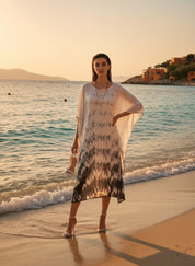 Hand Dyed Loose Fitted Crepe Kaftan Kurta (W1438)