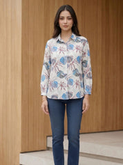 Digital Printed Comfort Fit Shirt for Women (W1491)