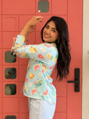 Women Casual Cotton Printed Regular Fit Shirt (W1679)