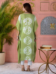 Women Hand Tie & Dye Rayon Crepe Kaftan (W1758)