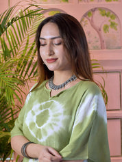 Women Hand Tie & Dye Rayon Crepe Kaftan (W1758)