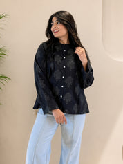 Women Cotton Printed Regular Fit Shirt (W1764)