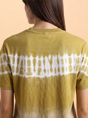 Women Hand Tie & Dye Cotton Casual Round Neck T-shirt (W1780)
