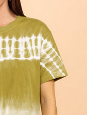 Women Hand Tie & Dye Cotton Casual Round Neck T-shirt (W1780)