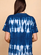 Women Hand Tie & Dye Cotton Casual Round Neck T-shirt (W1781)