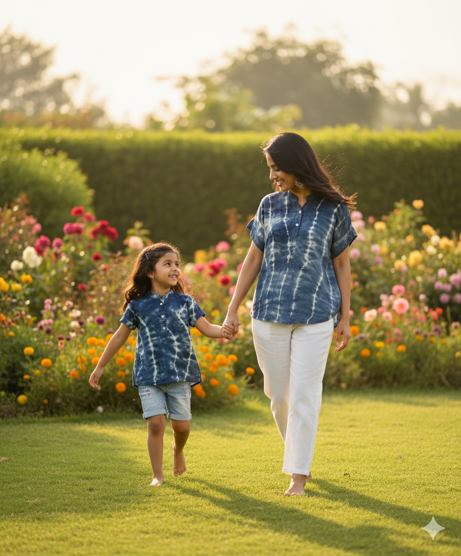 Hand Tie Dyed Mother Daughter Top Combo (COMBOMD9024)