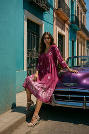 Hand Dyed Alia Cut Dress for Women (W1498)