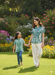 Hand Tie Dyed Mother Daughter Top Combo (COMBOMD9023)