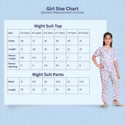 Women Printed Shirt With Matching Kids Night Suit Set Mother Daughter Combo (COMBOMD9029)