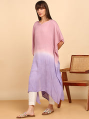 Women Hand Tie & Dye Rayon Crepe Kaftan (W1759)
