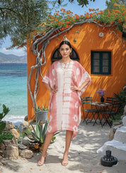 Hand Dyed Loose Fitted Crepe Kaftan Kurta (W1444)