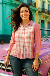 Tie Dyed Casual Fitted Shirt for Women (W1454)