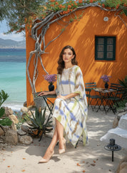 Hand Dyed Loose Fitted Crepe Kaftan Kurta (W1435)