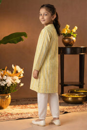 Printed Cotton Kurta Pyjama Set For Girls (K1050)
