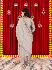Maaesa Luxe Chiku Mulchanderi Festive Kurta Set | Kurta Bottom Dupatta (W10005)