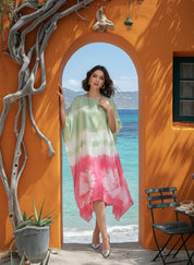 Hand Dyed Loose Fitted Crepe Kaftan Kurta (W1427)