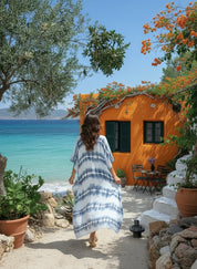 Hand Dyed Loose Fitted Crepe Kaftan Kurta (W1429)