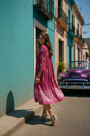 Hand Dyed Alia Cut Dress for Women (W1498)