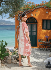 Hand Dyed Loose Fitted Crepe Kaftan Kurta (W1444)