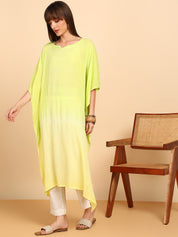 Women Hand Tie & Dye Rayon Crepe Kaftan (W1756)