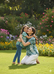 Hand Tie Dyed Mother Daughter Top Combo (COMBOMD9023)