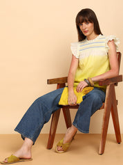 Women Cotton Tie & Dye Round Neck Regular Fit Top (W1753)