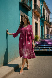 Hand Dyed Alia Cut Dress for Women (W1498)