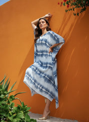 Hand Dyed Loose Fitted Crepe Kaftan Kurta (W1429)