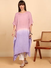 Women Hand Tie & Dye Rayon Crepe Kaftan (W1759)