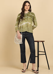 Women Cotton Tie & Dye Full Sleeve Casual Regular Fit Shirt (W1728)