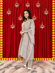 Maaesa Luxe Chiku Mulchanderi Festive Kurta Set | Kurta Bottom Dupatta (W10005)