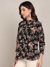 Women Casual Printed Cotton Regular Fit Shirt (W1676)