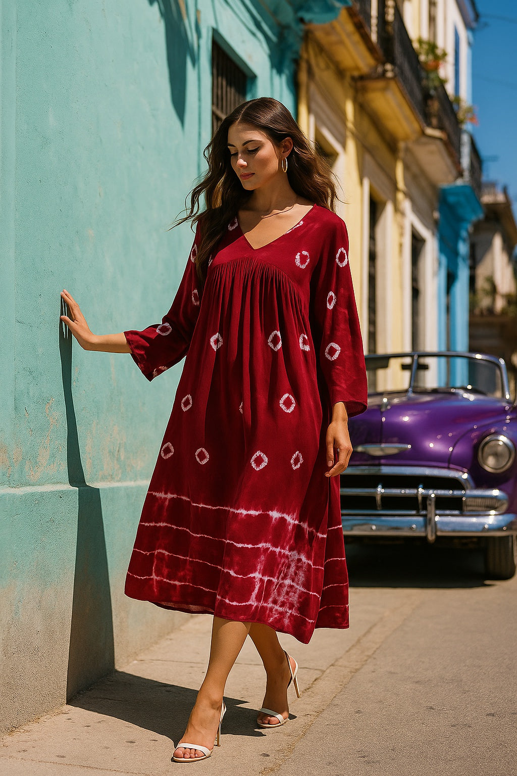 Hand Dyed Alia Cut Dress for Women (W1496)