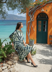 Hand Dyed Loose Fitted Crepe Kaftan Kurta (W1437)