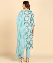 Rayon Green Suit Set with Gotta patti work (W1359)