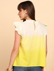 Women Cotton Tie & Dye Round Neck Regular Fit Top (W1753)