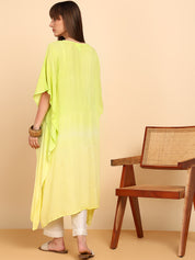 Women Hand Tie & Dye Rayon Crepe Kaftan (W1756)