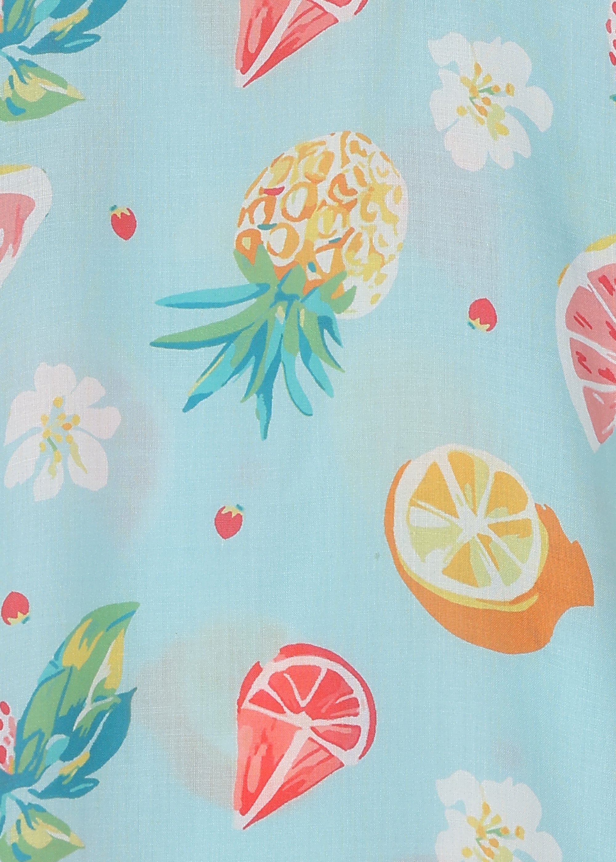 Cotton Casual Green Printed A-Line Dress for Girls (K1089)