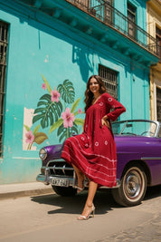 Hand Dyed Alia Cut Dress for Women (W1496)