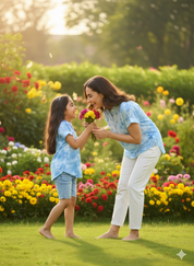 Hand Tie Dyed Mother Daughter Top Combo (COMBOMD9025)