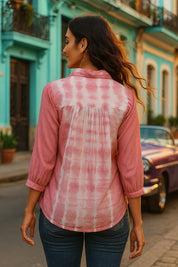 Tie Dyed Casual Fitted Shirt for Women (W1454)