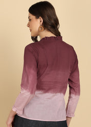 Women Cotton Tie & Dye Full Sleeve Casual Regular Fit Shirt (W1729)